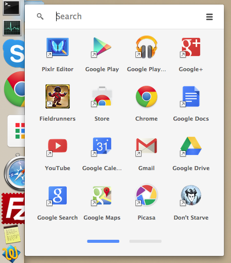 my chrome apps launcher disappeared for mac